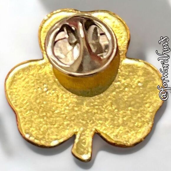 Bundle Sale 3 for $15 | Green Shamrock Gold Tone Pin - Picture 5 of 8